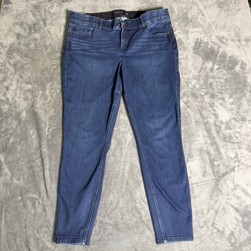 Torrid Premium Bombshell Skinny‎ Jeans SZ 20R Dark Wash High Rise Stretch Denim